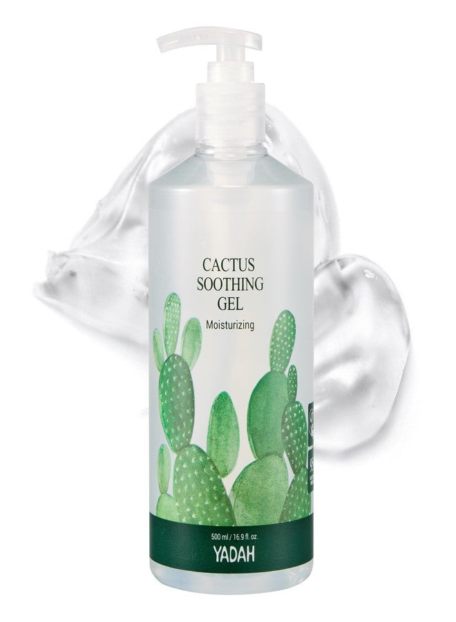 YADAH Cactus Soothing Gel (16.9fl oz) - 95% Cactus Extract, Sunburn Relief, Calm, Cool & Soothe Irritated Skin, Face Redness. Korean Skin Care, Vegan. - Image 1